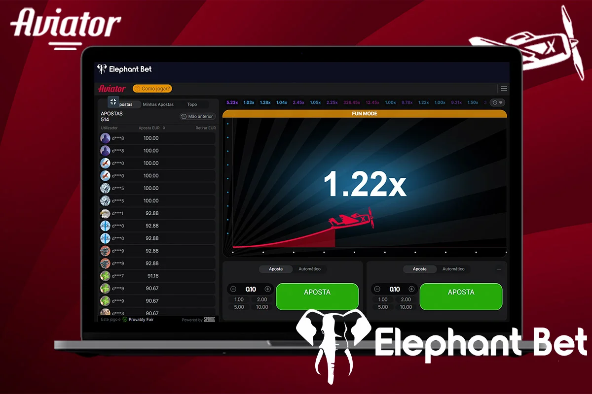 A ElephantBet oferece uma óptima plataforma para o Aviator